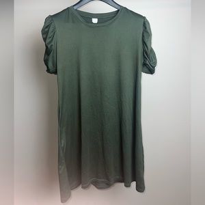 Women’s dark green tunic dress